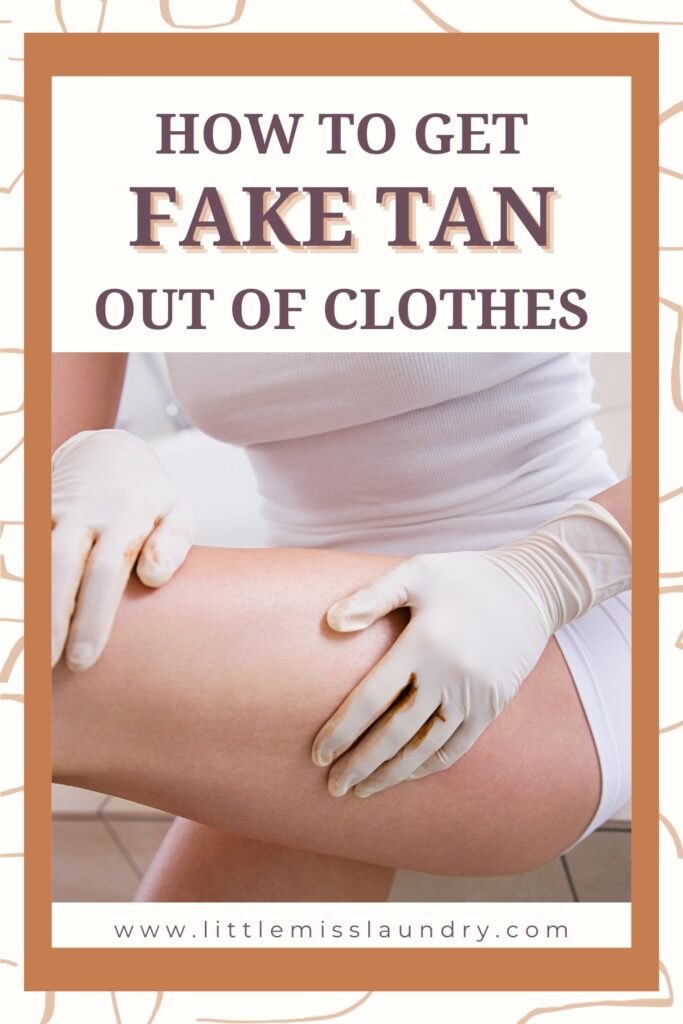 How to get fake tan out of clothes pin